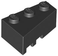 LEGO® los onderdeel Wig in kleur Zwart 6564