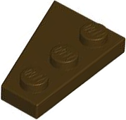Plaatje in Gallery viewer laden, LEGO® los onderdeel Wig Plaat in kleur Donker Bruin 43722