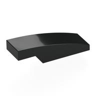 Plaatje in Gallery viewer laden, LEGO® los onderdeel Dakpan Gebogen in kleur Zwart 7302