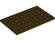 Plaatje in Gallery viewer laden, LEGO® los onderdeel Plaat Algemeen Donker Bruin 3033