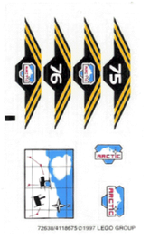 LEGO® stickervel set 6575-1 Polar Base, vel 1