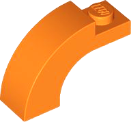 LEGO® los onderdeel Steen Boog in kleur Oranje 5843