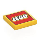 LEGO® los onderdeel Tegel met Motief Geel 3068pb0214