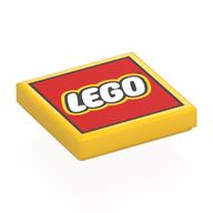 LEGO® los onderdeel Tegel met Motief Geel 3068pb0214