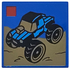LEGO® los onderdeel Tegel met Motief Blauw 3068pb2766