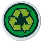 LEGO® los onderdeel Tegel Rond met Motief Wit 14769pb824