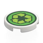 LEGO® los onderdeel Tegel Rond met Motief Wit 14769pb824