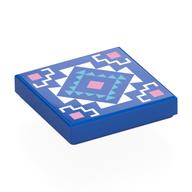 Plaatje in Gallery viewer laden, LEGO® los onderdeel Tegel met Motief Blauw 3068pb2782