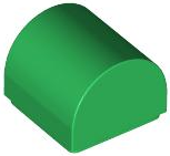LEGO® los onderdeel Dakpan Gebogen in kleur Groen 49307