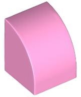 LEGO® los onderdeel Dakpan Gebogen in kleur Fel Roze 7126