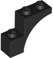 LEGO® los onderdeel Steen Boog in kleur Zwart 5850