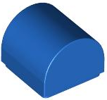 LEGO® los onderdeel Dakpan Gebogen in kleur Blauw 49307