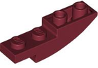 LEGO® onderdeel Dakpan Gebogen Omgekeerd Donkerrood 13547