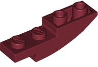 LEGO® onderdeel Dakpan Gebogen Omgekeerd Donkerrood 13547