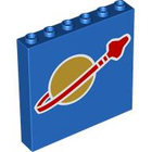 LEGO® los onderdeel Paneel met Motief Blauw 59349pb433