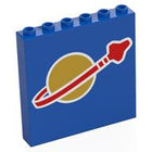 LEGO® los onderdeel Paneel met Motief Blauw 59349pb433