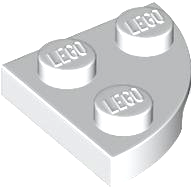 LEGO® los onderdeel Plaat Rond in kleur Wit 7904