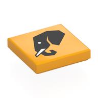 LEGO® Tegel met Motief Helder Licht Oranje 3068pb2769