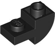 LEGO® los onderdeel Dakpan Gebogen Omgekeerd Zwart 5847