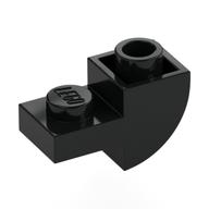 LEGO® los onderdeel Dakpan Gebogen Omgekeerd Zwart 5847