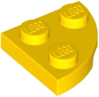LEGO® los onderdeel Plaat Rond in kleur Geel 7904