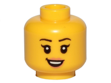 Plaatje in Gallery viewer laden, LEGO® los onderdeel Hoofd in kleur Geel 3626pb2381