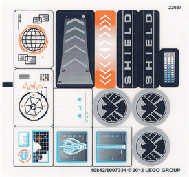 LEGO® stickervel set 6868-1 Hulk's Helicarrier Breakout