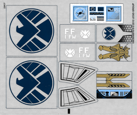 LEGO® stickervel set 6869-1 Quinjet Aerial Battle