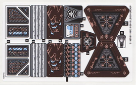 LEGO® stickervel set 70226-1 Mammoth's Frozen Stronghold (effen achtergrond)
