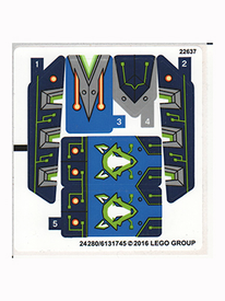 LEGO® stickervel set 70320-1 Aaron Fox's Aero-Striker V2 (internationale versie)