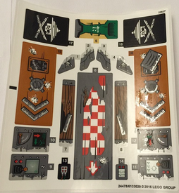 LEGO® stickervel set 70605-1 Misfortune's Keep (internationale versie)