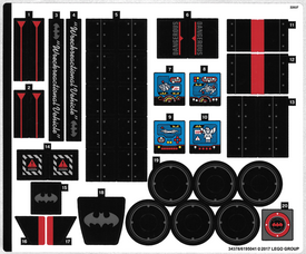 LEGO® stickervel set 70917-1 The Ultimate Batmobile