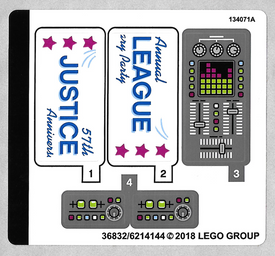 LEGO® stickervel set 70919-1 The Justice League Anniversary Party