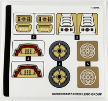 Plaatje in Gallery viewer laden, LEGO® stickervel set 71702-1 Golden Mech