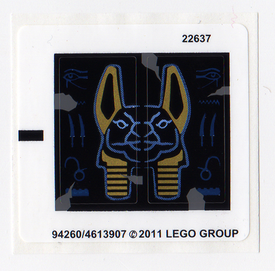 LEGO® stickervel set 7327-1 Scorpion Pyramid, vel 1