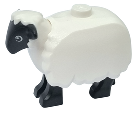 LEGO® los onderdeel Landdier in kleur Wit 74188pb01c01