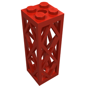 LEGO® los onderdeel Steunpilaar in kleur Rood 2580c01