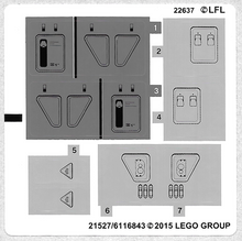 Plaatje in Gallery viewer laden, LEGO® stickervel set 75100-1 First Order Snowspeeder (internationale versie)