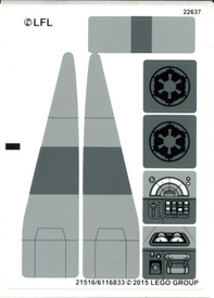 LEGO® stickervel set 75106-1 Imperial Assault Carrier (internationale versie)