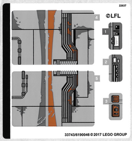 LEGO® stickervel set 75178-1 Jakku Quadjumper