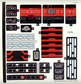 LEGO® stickervel set 75190-1 First Order Star Destroyer