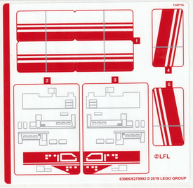 LEGO® stickervel set 75249-1 Resistance Y-Wing Starfighter