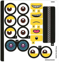 LEGO® stickervel set 75582-1 Brick-Built Gru and Minions