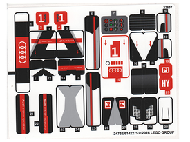 LEGO® stickervel set 75872-1 Audi R18 e-tron quattro