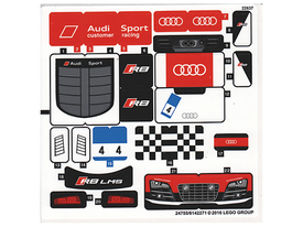 LEGO® stickervel set 75873-1 Audi R8 LMS ultra (internationale versie)