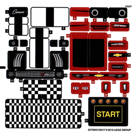 LEGO® stickervel set 75874-1 Chevrolet Camaro Drag Race (internationale versie)