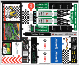 LEGO® stickervel set 75883-1 MERCEDES AMG PETRONAS Formula One Team