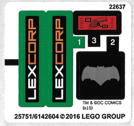 LEGO® stickervel set 76046-1 Heroes of Justice: Sky High Battle (internationale versie)