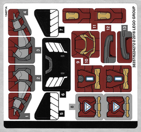 LEGO® stickervel set 76104-1 The Hulkbuster Smash-Up