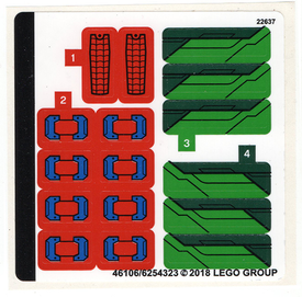 LEGO® stickervel set 76114-1 Spider-Man's Spider Crawler